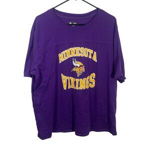 NFL Minnesota Vikings T Shirt Womens Plus Size 2 NFL Football Purple SS